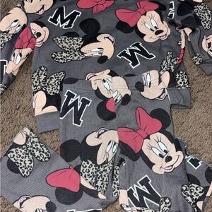 Disney Minnie Mouse Black and Pink Kids Pajama Set